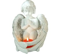 NatureMan Lūgšanas eņģeļa tējas gaismas turētājs, Lūgšanas eņģeļa statuete, mājas dārza dekoratīvā Ziemassvētku eņģeļu kolekcija Kristību eņģeļu figūra