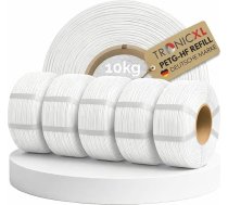TRONICXL 10 kg Piemērots Bambu Lab Refill Filament PETG-HF I 10 x 1 kg spole saderīgs ar Bambulab Tukša spole ar iegriezumu AMS AMS2 P2S, H2D, H2S, X1C, P1S, A1, P1P, A1 mini Balta