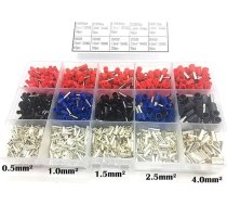 1530gab 0.25-10mm2 23-10AWG HSC8 6-4/6-6 0.25-6mm2 Krimpēšanas knaibles cauruļu termināli Box Clamp Tools Kit Ferrule Crimper (1530PCS termināli)