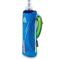 Azarxis rokas pudele, pudeles turētājs ar 500 ml mīksto pudeli riteņbraukšanai, skriešanai, pārgājieniem un kempingam (zils)