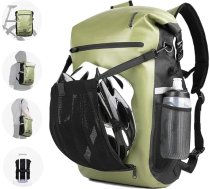 BAIGIO 3-in-1 velosoma bagāžniekam, ūdensizturīga, daudzfunkcionāla bagāžnieka soma, 22–25 l, velosoma, mugursoma, plecu soma, ceļojuma soma, bagāžas soma, sānu soma ar ķiveres tīklu un nodalījumu klēpjdatoram