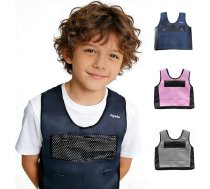 Svara veste bērniem ar ADHD, autismu un trauksmi, terapijas veste nomierināšanai un koncentrēšanās veicināšanai, svara veste ar regulējamiem svara polsteriem, sensorā veste un ķermeņa zeķu komplekts