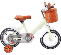 12 collu bērnu velosipēds, bērnu velosipēds no 3 gadu vecuma, bērnu velosipēds ar 40 kg celtspēju, regulējams sēdeklis un stūre, atbalsta riteņi, zvaniņš, bērnu velosipēds lietošanai telpās un