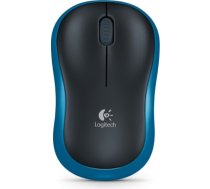 Bezvadu pele m185 910-002236 (optiskā; 1000 dpi; krāsa zila)
