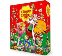 Chupa Chups XXL Adventes kalendārs 2025, Ziemassvētku kalendārs ar 24 durvīm, konfektes un košļājamā gumija, saldumi, piemērots bērniem un pieaugušajiem, 1 x 614 g