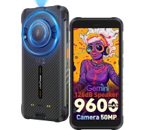 Ulefone RugKing Outdoor Handy Android 15, 9600mAh akumulators Handy 16GB+128GB/SD 2TB, Octa-Core AI, IP68 viedtālrunis 50MP+8MP kamera 5,99", 126dB skaņas signāls, 126LM LED, NFC/OTG/GPS, 3 SIM kartes