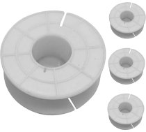 4 x tukša kabeļu spole, maza kabeļu spole, plastmasas, balta, daudzfunkcionāla kabeļu spole skaļruņu vadiem, spoles turētājs, vadu uztvērējs mājas kino, koncertiem, mikrofona kabeļu uzglabāšanai