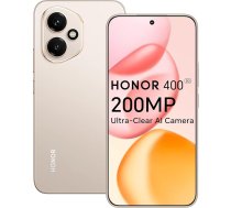 HONOR 400 viedtālrunis 5G, 512GB/8GB RAM, 200MP īpaši skaidra AI kamera, 6,55 collu AMOLED displejs 120Hz, 5000Nits, Snapdragon 7 Gen 3, 5170mAh akumulators, IP65, Dual SIM, NFC, Android 15, zelta krāsā
