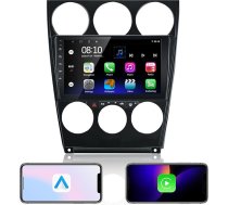 EZoneTronics Android Auto Radio Carplay Radio priekš Mazda 6 Atenza 2002-2008 ar bezvadu Carplay Android auto 9 collu Touchscreen GPS navigācija ar Bluetooth WLAN SWC USB MirrorLink FM-RDS Radio 2G+32G