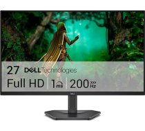 Dell 27 spēļu monitors - SE2725HG, Full HD (1920 x 1080), 200 Hz, Fast IPS, 1 ms, AMD FreeSync Premium, 99% sRGB, VESA (100 x 100 mm), DisplayPort, 2 HDMI, melns