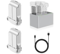 Intelligenter Flight Mini 4 Pro/3 Series Akumulators, 2 Stück Wiederaufladbar Batterie 3850mAh mit Bidirektionalem Zwei-Wege-ladegerät für 47-51 Minuten Max Flug, Kompatibel mit DJI Mini 4 Pro/3/3/3