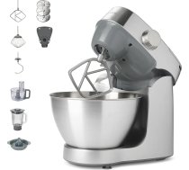 Kenwood Prospero+ KHC29A.O0SI mīcīšanas mašīna, nerūsējošā tērauda bļoda 4,3 L, iekļauts piederumu komplekts 10 gab. + 3 āķi un putukrāsnis, stikla mikseris, virtuves kombains 3 šķēles, citrusaugļu sulu spiede + svari, sudrabots