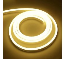 ONSSI® neona LED lente 220 V (neitrāli balta, 4 m), 12 W/m Katrs 10 cm izgriezums, 288 LED/m gaismas caurule ar augstu spilgtumu, IP65 ūdensnecaurlaidīga ar uzlīmi un kontaktdakšu, neona LED iekštelpām un āra lietošanai