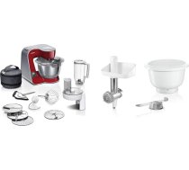 Bosch virtuves kombains 4. sērijas MUM5X720, integrētie svari un BakingSensation MUZ5BS1, gaļas mašīna, plastmasas trauks