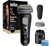Braun Series 9 Pro + elektriskais skuveklis bārdai, mitrs un sauss, 5+1 īpaši plāni precīzi asmeņi, bārdas trimmeris vīriešiem, bārdas trimmeris, 60 minūšu lietošana, maiņas galviņa, SmartCare 6-in-1 stacija