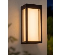 FTL LED āra sienas lampas, 12 W, 3000 K silti balta sienas gaisma, ūdensizturīgas, āra sienas lampas, LED āra apgaismojums, mājas siena, melnas sienas lampas izmantošanai ārpus telpām, piemērotas dārzam, terases, terases apgaismojumam