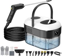 2500 W profesionāla augstspiediena tvaika tīrīšanas ierīce ar rokām, 15 sekunžu karsēšanas 1,4 L tvaika tīrīšanas ierīce ar 18 tīrīšanas piederumu komplektu un pagarinātāju, grīdām, polsterējumam, automašīnām, vannas istabām, logi