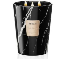 M&SENSE 990 g aromātiskās sveces lielas, melnā uda koka aromātiskās sveces stiklā, dabīgā sojas vaska sveces, relaksējoša aromterapija, dāvana sievietēm un vīriešiem, Ziemassvētki, 150 stundu degšanas laiks un 3 daktis