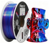 Silk Dual Colour PLA Filament 1,75 mm, Silk Shiny Coextrusion Filament, saderīgs ar Bambu LAB, Creality K1C, QIDI MAX3, FLASHFORGE Adventurer 5M, Prusa MK4 FDM 3D printeri, sarkanīgi zils, 1 kg