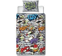 Character World Official Teenage Mutant Ninja Turtles Power Design Reversible Double Sided Single Duvet Cover Set Includes Matching Pillowcase TNMT Single Duvet Set