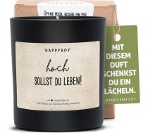 Dzimšanas dienas aromātiskā svece stiklā ar uzrakstu, kas izgatavota no sojas - dabiski roku darbs, ilgtspējīga personīgā dāvana labākajam draugam draugam mammai tētim dzimšanas dienas prieks mīlestība laime dāvana