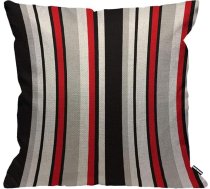 HGOD DESIGNS Cushion Cover Stripes Abstract Geometric Retro Stripped Lines Black White and Red Cushion Cover Home Dekoratīvie Zēni / meitenes Dzīvojamā istaba Guļamistaba Guļamistaba Dīvāns Krēsls Spilvens Covers 45 x 45 cm