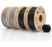 Creality PETG filaments, Hyper PETG 1,75 mm 3D printeru filaments ar 30-600 mm/s, izmēru precizitāte +/- 0,02 Kartona spole (8,8 lbs), piemērots lielākajai daļai FDM 3D printeru, 4 kg, melns pelnu krāsojums