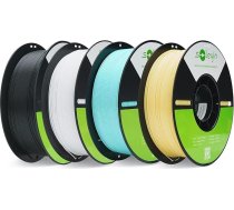 Creality Soleyin Ultra PLA filaments 1,75 mm, 3D printeru filaments 1 kg, liels ātrums 30-300 mm/s, precizitāte ±0,02 mm, piemērots Creality Ender K1 K2 sērijas 3D printeriem, melns + balts + okeāna zils + ananāss