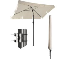 4smile Sonnenschirm Balkon SunnyShade - Sonnenschutz Balkon 3-in-1 SET, Sonnenschirm rechteckig 200 x 125 cm + Metall Sonnenschirmhalter Balkongeländer SunnyEasy + Sonnenschirmhülle