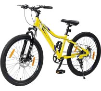29 collu kalnu velosipēds vīriešiem un sievietēm, 21 ātrumu Tourney pārslēdzējs, mehāniskie disku bremzes, platas riepas, hardtail ar amortizējošu dakšu, viegls alumīnija rāmis, pelēks