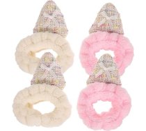 2 pāri elastīga materiāla roku aproču, kas labi uzsūc mitrumu, paredzētas sejas attīrīšanai un spa procedūrām sievietēm un meitenēm, kā arī grima noņemšanai, jogai un sportam