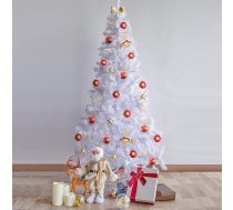 Mākslīgā Ziemassvētku eglīte 150/180/210 cm PVC metāla statīvs balta