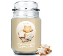 Liela aromātiska svece stiklā I Cukura cepumi 625 ml - svece, salds, silts cepumu aromāts, cepumu smarža, deg līdz 140 stundām, vegānu sojas vaska svece, lieliska dāvinājuma ideja