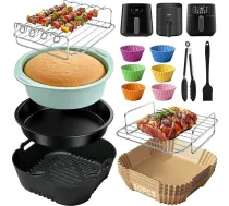 Silikona veidņu komplekts Philips Airfryer XL 6,2 L HD9270/90, Airfryer silikona veidņu komplekts Philips XXL 7,2 L HD9285/90, karstā gaisa fritēšanai, gaisa fritēšanas piederumu komplekts Cosori 4,7 L, bez BPA