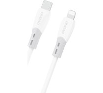 Dudao USB-C - iPhone Lightning silikona pīts kabelis L25SX 30W 2m - balts