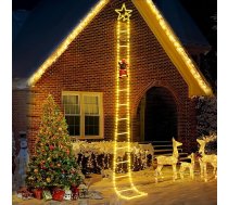 LED Ziemassvētku vecīša kāpnes pasaku gaismas, 3 m kāpnes Ziemassvētku apgaismojums 8 režīmi Ziemassvētku dekorēšana Pasaku gaismas ar taimeri, atmiņas funkcija iekštelpu āra Ziemassvētku eglītei logu Ziemassvētku dekorēšanai