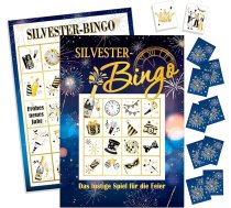HOWAF Jaungada vakara bingo spēles Pieaugušo ģimenes Jaungada spēles Bingo kartes Jaungada spēles Ziemassvētku spēles Svētku spēles Dāvanu spēle