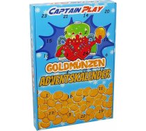 CAPTAIN PLAY Zelta monētas Šokolādes adventes kalendārs 2025, 1 iepakojums (1 x 250 g)