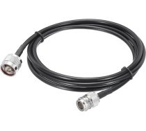 piegādes karte Koaxialkabel 240 Typ N Stecker auf N-Buchse, verlustarmes Koaxialkabel, 1,5 m, Schwarz, 1 Stück