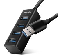 Axagon Hue-m1a centrmezgls 4 porti mini metāla usb 3.2 gen 1, 20 cm usb-a kabelis