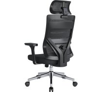 M16 Ergonomisks biroja krēsls, rakstāmgalda krēsls ar 3 līmeņu slīpumu, galvas balsts, 3D roku balsti un jostasvietas, biroja krēsls un spēļu krēsls, sieta grozāms krēsls mājas birojam, biroja krēsls 150 kg, melns