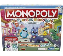 Hasbro My First Monopoly, galda spēle bērniem no 4 gadu vecuma, abpusējs spēles plāns, rotaļīga mācīšanās visai ģimenei