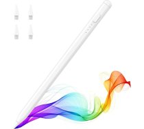 MoKo pildspalva iPad (A16) 11., 10. paaudzes, 2018-2025 Apple iPad 11/10/9/8/7/6/A16,Mini 7/6/5,Air M3/M2 11"/13"/5/4/3, Pro M4 13"/12,9"/11", slīpuma jutība, USB-C ātrā uzlāde, balta