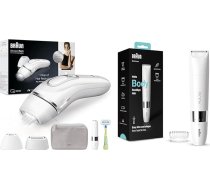 Braun IPL Silk-expert Pro 3, alternatīva lāzera epilācijai mājās + Braun Mini trimmeris, elektriskais ķermeņa skuveklis vīriešiem un sievietēm, bikini zonai, padusēm, krūtīm, mitrs un sauss