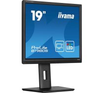 iiyama Prolite B1980S-B1 48 cm 19 collu LED monitors SXGA HDMI DP Augstuma regulēšanas šarnīrs melns