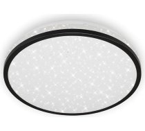 BRILONER Leuchten 3403-015 LED griestu gaisma, vannas istabas gaisma ar zvaigžņu rotājumu, IP44, 12 W, 1200 lūmeni, 4000 Kelvīnu, balta/ melna, 280 x 70 mm (DxH), balta / melna