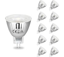 Allesgute GU4 LED spuldzes 5 W, MR11 LED starmešu spuldze, 12 V AC/DC, 35 mm diametrs, 400 lm, neitrāli balta, bez apgaismojuma, GU4 spuldzes, lampu spuldzes, griestu prožektors, 10 gab. komplekts
