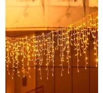 15 m 600 LED Icicle Fairy Lights āra iekštelpu Ziemassvētku pasaku gaismas ārā ar taimeri, IP44 ūdensizturīgs 8 režīmi Ziemassvētku apgaismojuma gaismas aizkars ārā balkonam, pusei, karnīzēm, margām