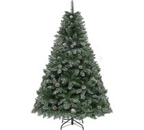 YITAHOME 182 cm mākslīgā Ziemassvētku eglīte ar sniegu un priežu čiekuriem, aptuveni 880 galotnes, reālistiska Ziemassvētku eglīte ar metāla statīvu un saliekamo sistēmu, ātra montāža mājas veikaliem, 182 x 105 cm diametrs