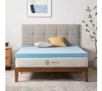 Zinus matrača aizsarglīdzeklis 80 x 190 cm - augstums 7,6 cm - Atmiņas putu matracis ar atvēsinošu gēlu - matrača pārvalks - Oeko-Tex sertificēts